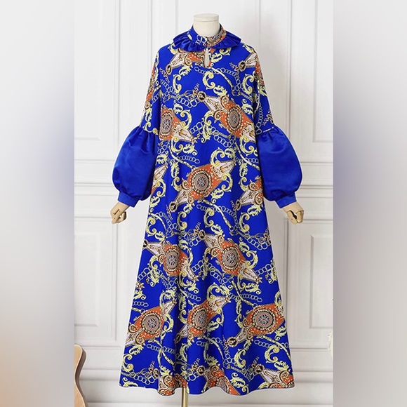 Brand Long Sleeve Maxi Dress - Picture 2 of 3